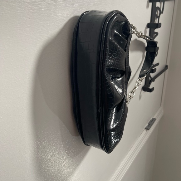 ASOS Black Croc Shoulder Bag - Picture 6 of 7